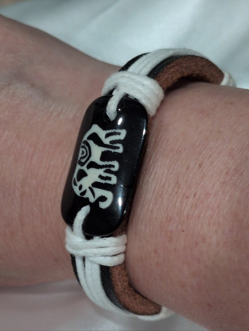 Boho Leather Cord Elephant Charm Sliding Knot Bracelet
